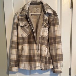 Sage Collective Plaid Teddy Jacket